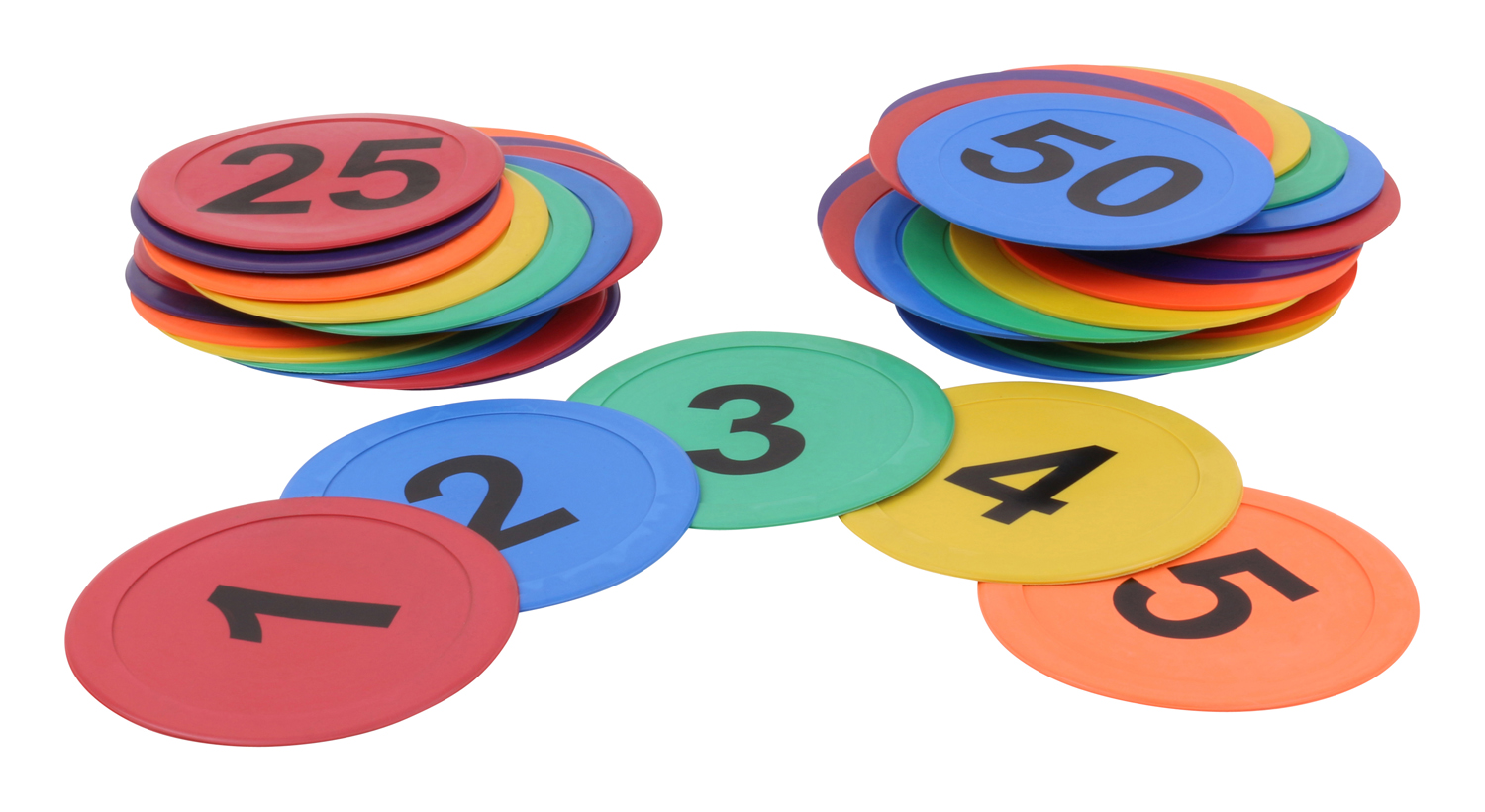 Numbered Sports Floor Markers Round Agility Gym Schools Clubs