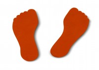 Pair of Foot-Shaped Floor Markers Pair of Foot-Shaped Floor Markers