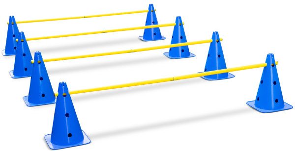 Juego de vallas de agilidad HAEST 38 cm para el entrenamiento de la coordinación