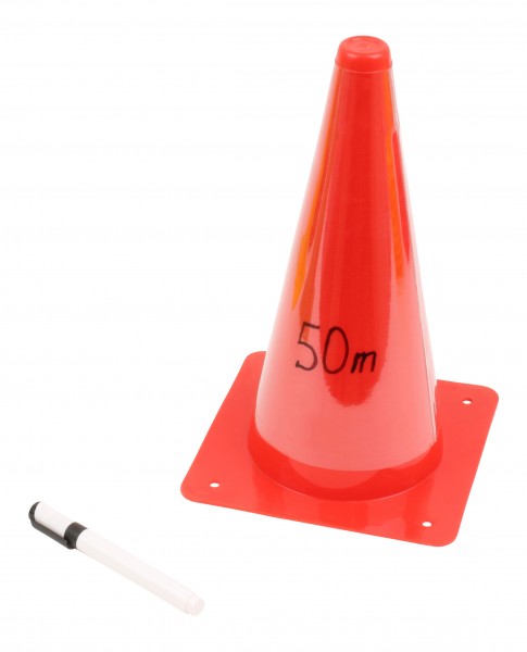 Diez conos con lápiz - se puede escribir en los conos