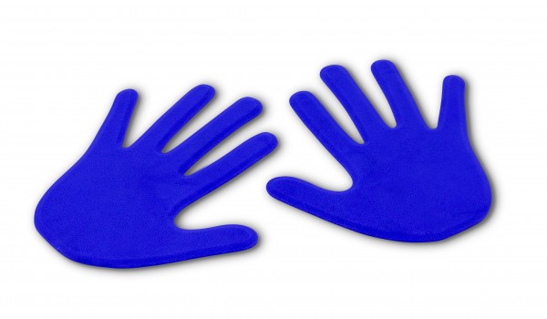 Pair of Hand-Shaped Floor Markers