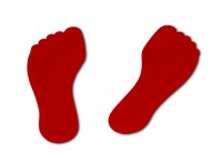 Pair of Foot-Shaped Floor Markers Pair of Foot-Shaped Floor Markers