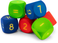 Volley® schuimrubberen dobbelsteen met cijfers en rekensymbolen  Volley® schuimrubberen dobbelsteen met cijfers en rekensymbolen
