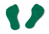 Pair of Foot-Shaped Floor Markers Pair of Foot-Shaped Floor Markers