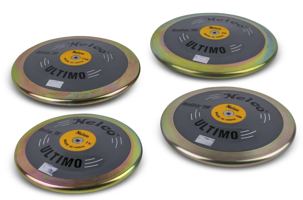 HAEST Nelco Disque De Compétition New Ultimo Super Spin – 2,00 Kg – Flasques Renforcées, Jante Acier 83% – Certifié IAAF