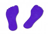Pair of Foot-Shaped Floor Markers Pair of Foot-Shaped Floor Markers