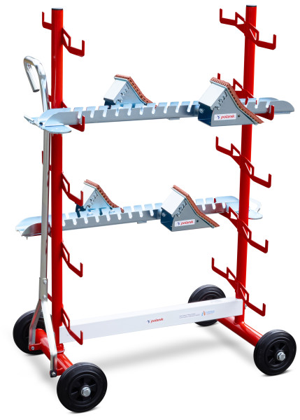 Polanik Starting Block Rack on Wheels for 10 Starting Blocks
