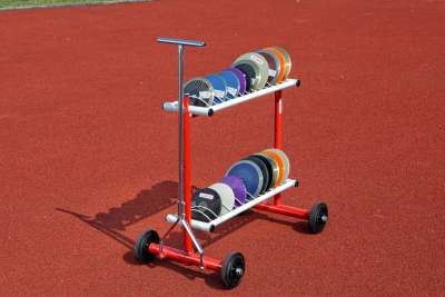 Disque à Lancer Vinex Hyper Spin – 1,00 Kg, ABS/Inox, Certifié IAAF, Rouge/orange